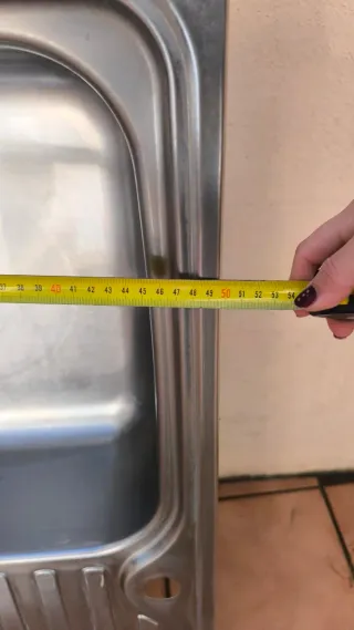 Fregadero de un seno con escurridor