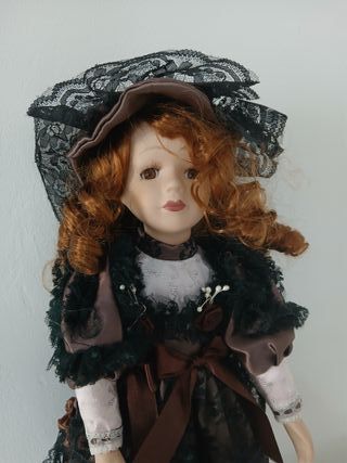 Bambola Ceramica Porcellana 40cm Vintage