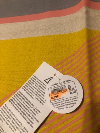 Funda cojín geométrica multicolor