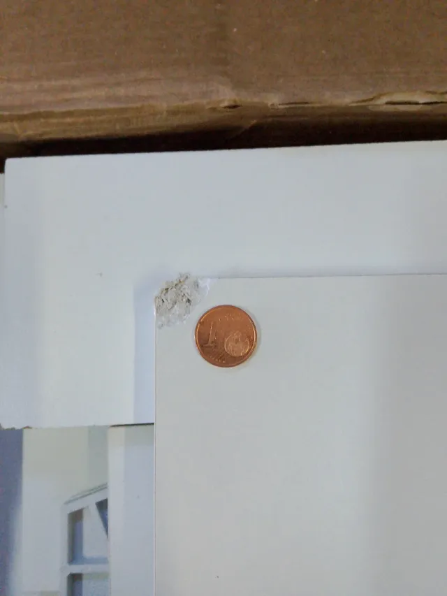 Zapatero blanco con 2 cajones