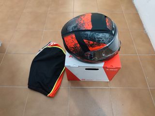 Casco Moto LS2 FF397 Vector Negro Mate Rojo