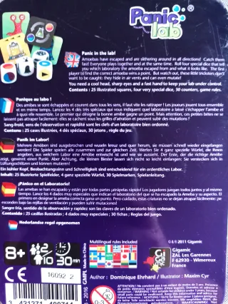 Juego de mesa Panic Lab de 2 a 10