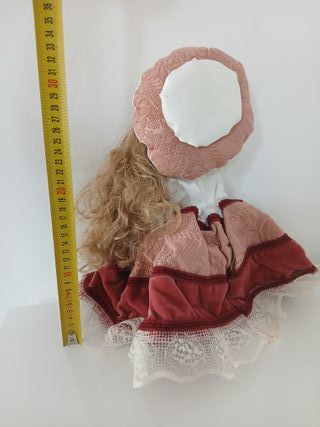 Bambola Ceramica Porcellana Vintage 30cm