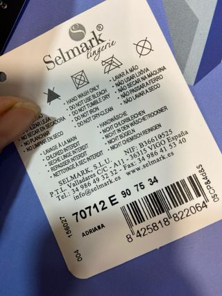 Sujetador Selmark Negro