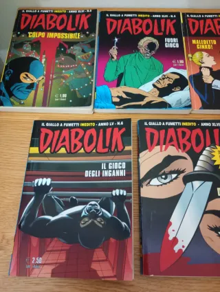 Lote 9x Cómics de Diabolik en italiano