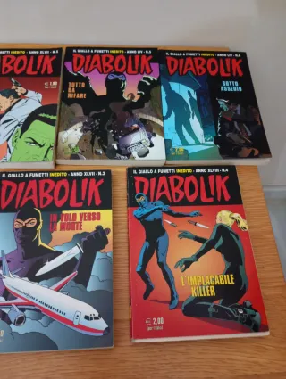Lote 9x Cómics de Diabolik en italiano