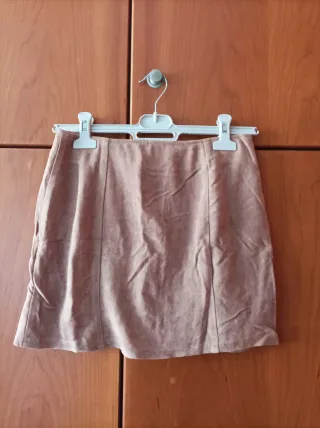 Minifalda antelina marrón