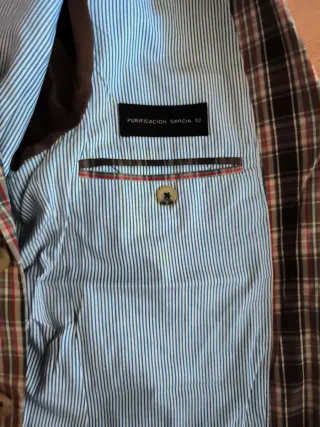 Chaqueta Purificación García Talla 52 Marrón Multi