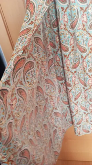 Vestido largo estampado paisley