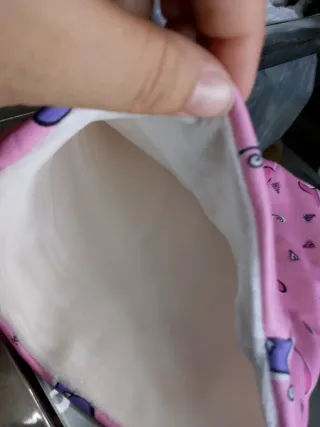 Scaldacollo con cuori rosa e lilla