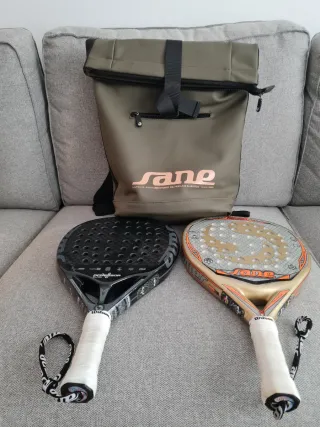 Mochila Padel y 2 Palas Padel marca SANE