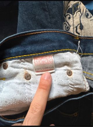 Evisu Jeans Pesce Koi Ricamo Taglia 34x34