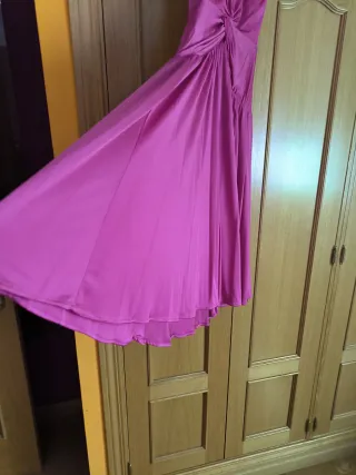 Vestido fiesta corto Mango fucsia