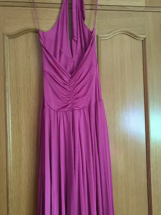 Vestido fiesta corto Mango fucsia