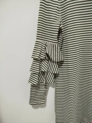 Vestido rayas volantes talla M