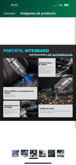 Aspirador de mano 2 en 1