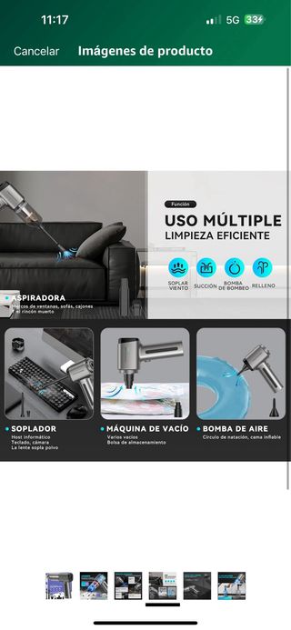 Aspirador de mano 2 en 1