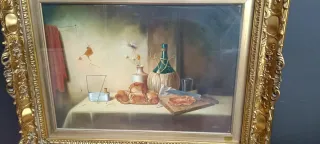 Olio su tela firmato Tagliarini Luigi natura morta