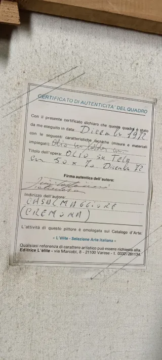 Olio su tela firmato Tagliarini Luigi natura morta