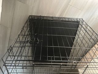 Jaula XL metálica negra plegable 2 puertas