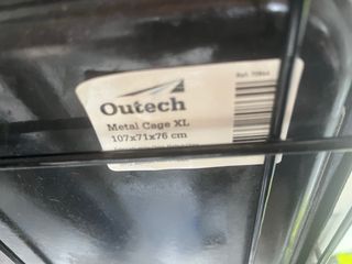 Jaula XL metálica negra plegable 2 puertas