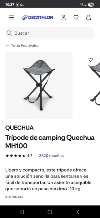 Vendo kit completo para acampadas.