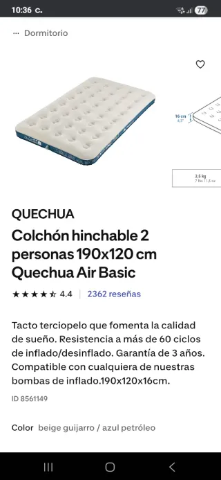 Vendo kit completo para acampadas.