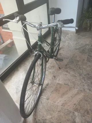 Bicicleta verde vintage