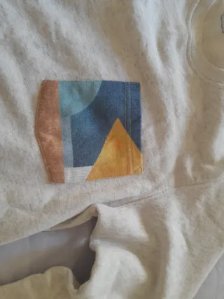 Jersey hombre beige y multicolor