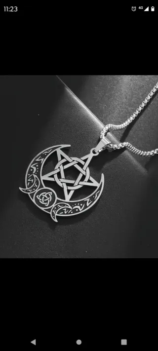 Colgante Luna y Estrella acero inox