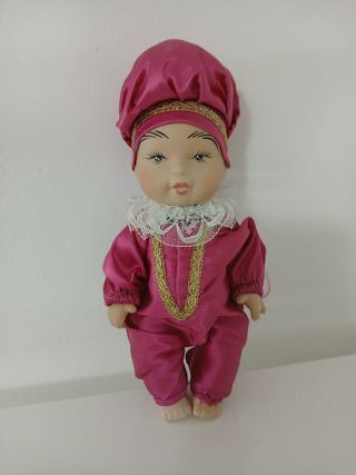 Bambola Ceramica Porcellana Vintage 25cm