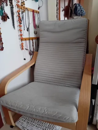 Sillón Mecedora IKEA POÄNG Gris Madera