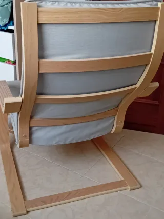 Sillón Mecedora IKEA POÄNG Gris Madera