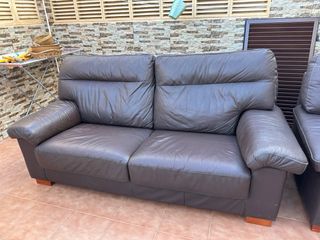 Sofás de piel marrones