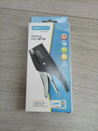 Rapesco 1267 Grapadora de Tenaza SP-64 1000 grapas