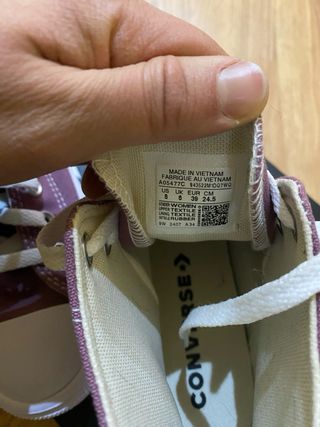 Converse caña alta moradas talla 39