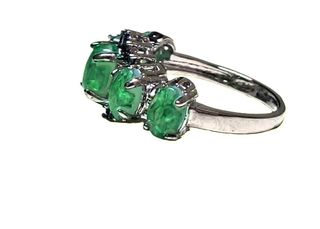 Anillo Ópalo Verde y Fuego Talla 9