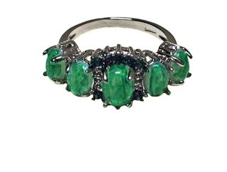 Anillo Ópalo Verde y Fuego Talla 9