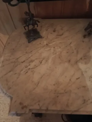 Consola Vintage con Espejo y Mármol