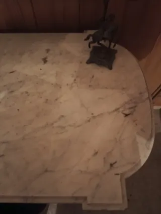 Consola Vintage con Espejo y Mármol