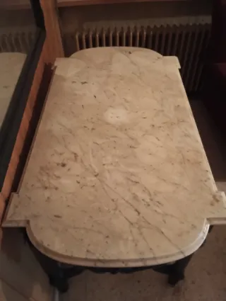 Consola Vintage con Espejo y Mármol