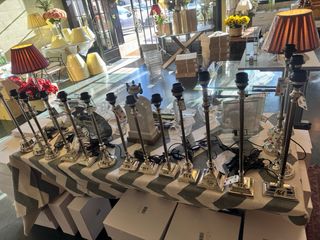 Pantallas de seda para Lámpara granate/Rosa/Rojo