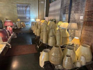 Pantallas de seda para Lámpara granate/Rosa/Rojo