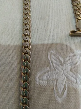 Cadena de acero dorada