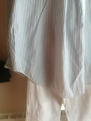 Camisa Zara rayas azules y blancas