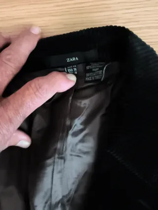 Chaqueta Zara Pana Negra Talla 48