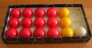 Juego Bolas Billar (Incompleto) Rojas y Amarillas