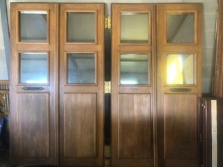 Puertas de madera con cristal