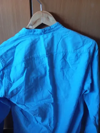 Camisa Zara Azul Hombre