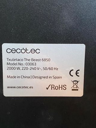 Parrilla Eléctrica Cecotec Txuletaco